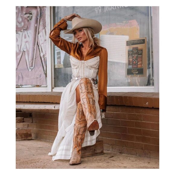 Dan Post Aretha Honey size 8.5, new in box - Picture 4 of 14